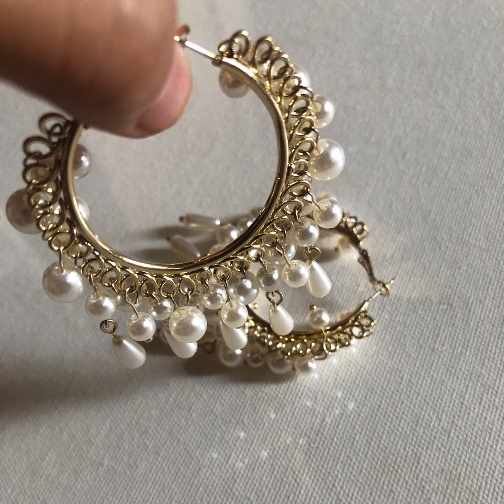 Hoop with pearls - Picture 1 of 4